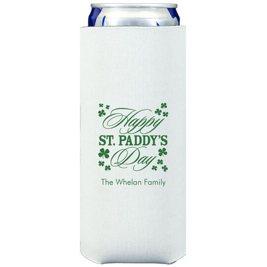 Happy St. Paddy's Day Clover Collapsible Slim Huggers